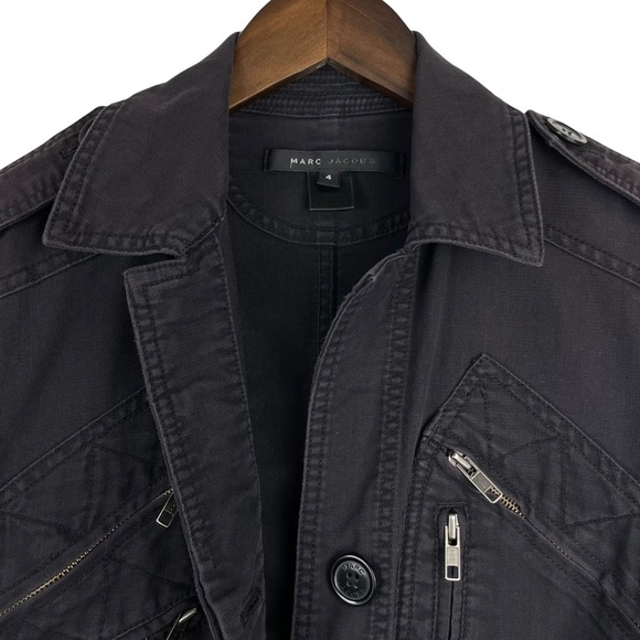 Marc Jacobs Charcoal Gray Utility‎ Field Cargo Jacket Size 4 - Picture 3 of 9